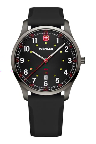 Montre à quartz en silicone City Sport - Noir