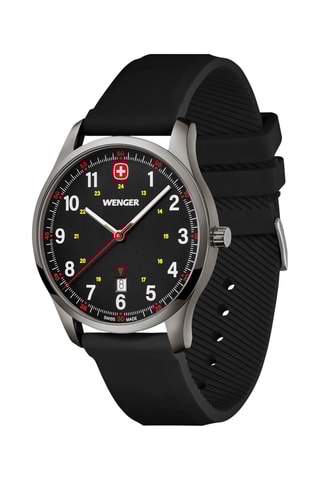 Montre à quartz en silicone City Sport - Noir