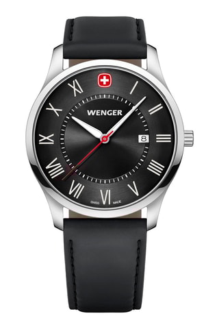 Montre à quartz en polyuréthane City Classic - Noir et argenté