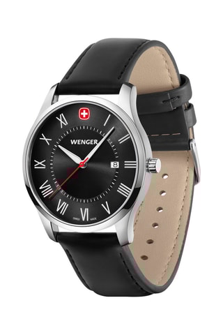 Montre à quartz en polyuréthane City Classic - Noir et argenté