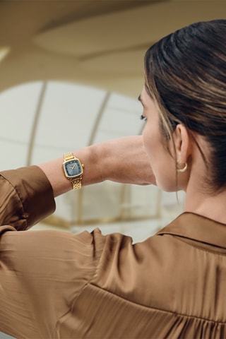 Montre à quartz en acier inoxydable - Doré