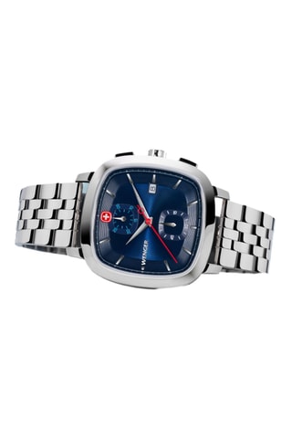 Montre à quartz en acier inoxydable - Chronographe - Argenté