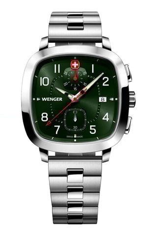 Montre à quartz en acier inoxydable - Chronographe - Argenté