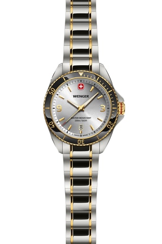 Montre à quartz en acier inoxydable - Argenté et noir