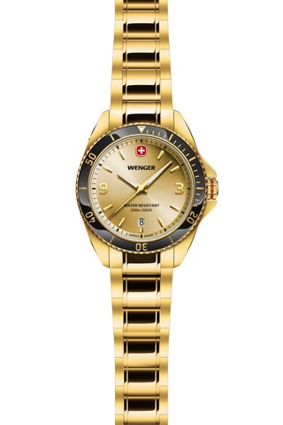 Montre à quartz en acier inoxydable - Doré et noir