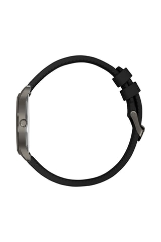 Montre à quartz en silicone - Noir et argenté