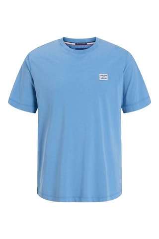 T-shirt en coton biologique - Bleu cobalt