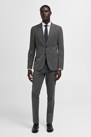 Pantalon costume slim-fit tissu comfort stretch - Gris