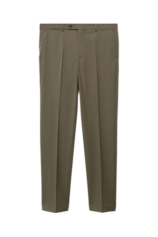 Pantalon costume slim-fit 100 % laine vierge - Vert