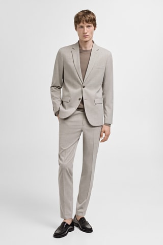 Veste costume París super slim-fit - Gris clair chiné