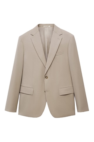 Veste costume slim-fit 100 % laine vierge - Beige
