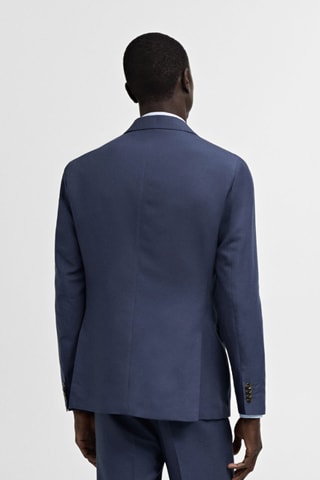 Veste costume slim-fit tissu comfort stretch - Bleu