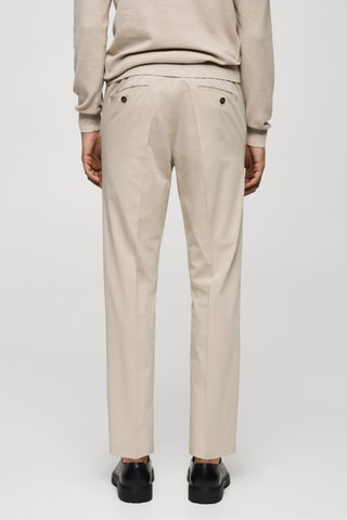 Pantalon slim-fit comfort stretch - Beige