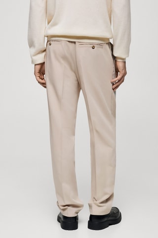 Pantalon regular-fit fluide pinces - Gris