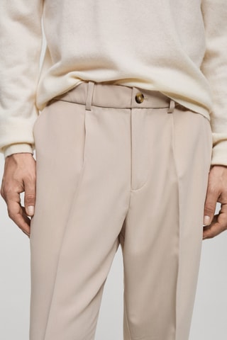 Pantalon regular-fit fluide pinces - Gris