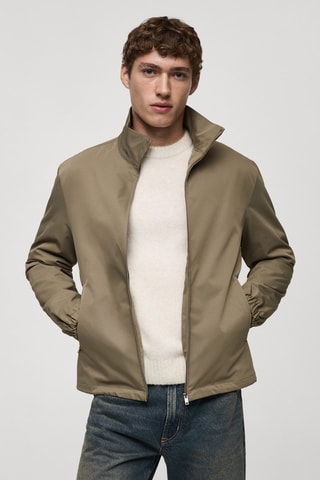 Veste zippée résistante à l'eau - Kaki