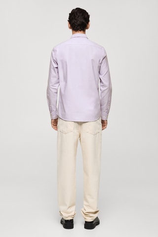 Chemise regular fit coton Oxford - Violet