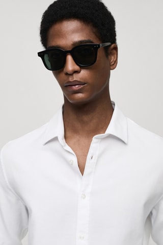 Chemise 100 % coton structure regular-fit - Blanc