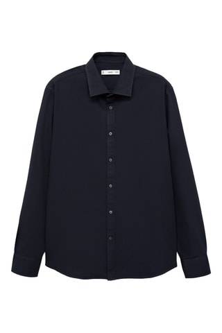 Chemise 100 % coton structure regular-fit - Bleu marine