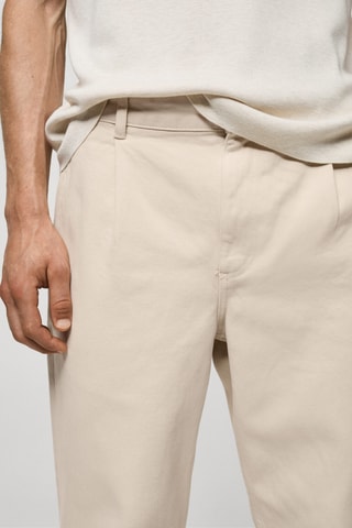Jean à pinces tapered-fit - Écru