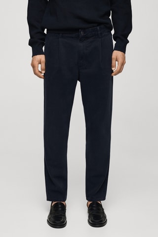 Jean à pinces tapered-fit - Bleu marine