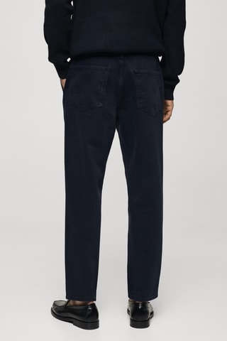 Jean à pinces tapered-fit - Bleu marine