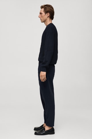 Jean à pinces tapered-fit - Bleu marine