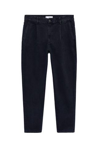 Jean à pinces tapered-fit - Bleu marine