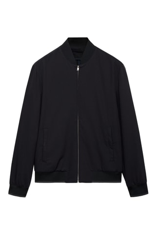 Veste bomber tissu comfort stretch - Bleu marine