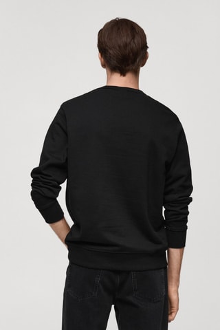 Sweat-shirt tissu éponge coton - Noir