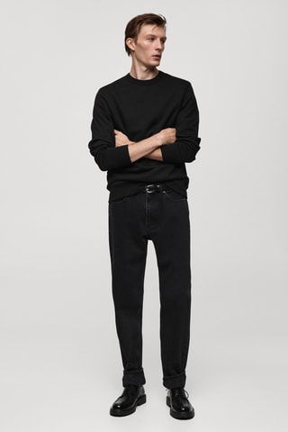 Sweat-shirt tissu éponge coton - Noir