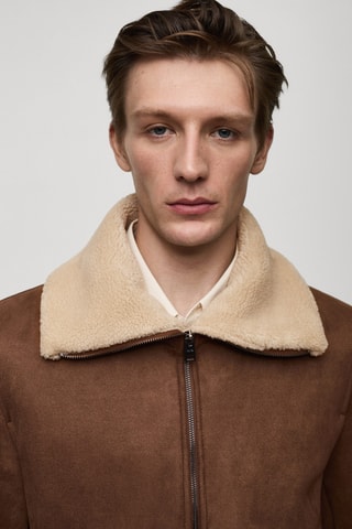 Blouson double face moutonné - Marron
