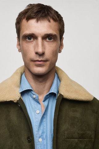 Veste double face intérieur moutonné - Kaki