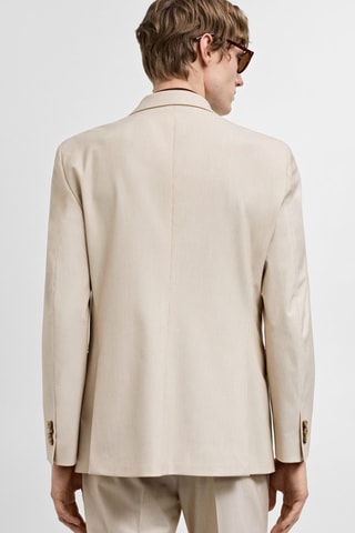 Veste costume slim-fit tissu comfort stretch - Beige