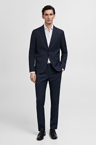 Chemise costume regular-fit structurée - Blanc
