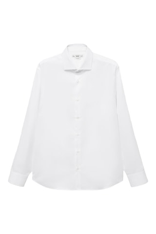 Chemise costume regular-fit structurée - Blanc