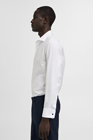 Chemise costume regular fit boutons de manchette - Blanc