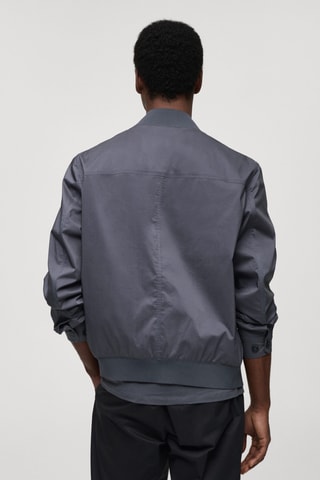 Veste bomber poche - Bleu pétrole