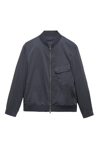 Veste bomber poche - Bleu pétrole