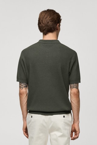 Polo maille fine structuré - Vert