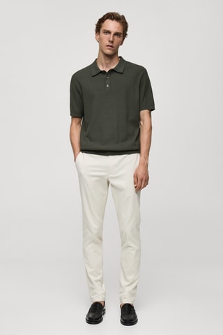 Polo maille fine structuré - Vert