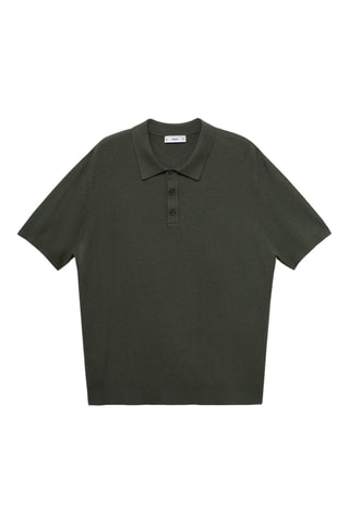 Polo maille fine structuré - Vert
