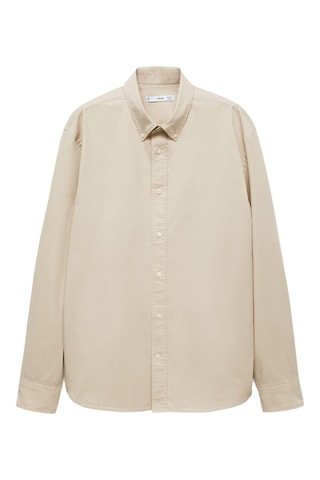 Chemise regular fit coton - Beige