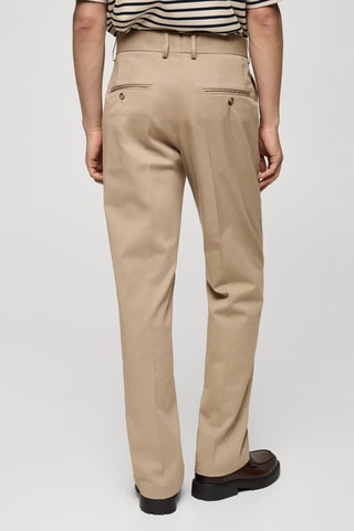 Pantalon regular-fit coton Tencel - Marron