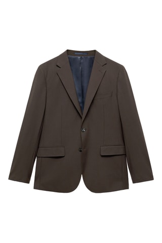 Veste costume laine infroissable - Marron