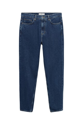 Jean tapered-fit délavé foncé - Bleu marine