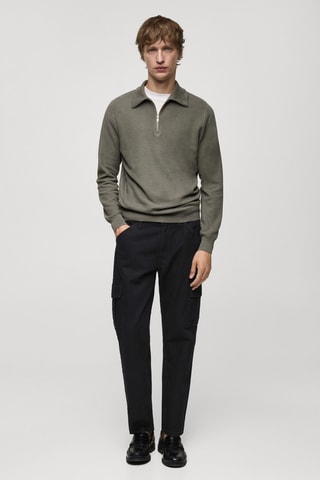 Jean cargo straight-fit - Noir