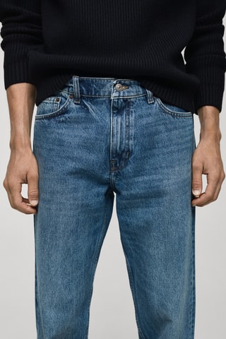 Jean Bob regular fit délavé moyen - Bleu marine