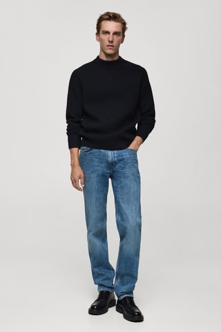 Jean Bob regular fit délavé moyen - Bleu marine
