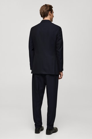 Veste costume slim fit croisée - Bleu marine